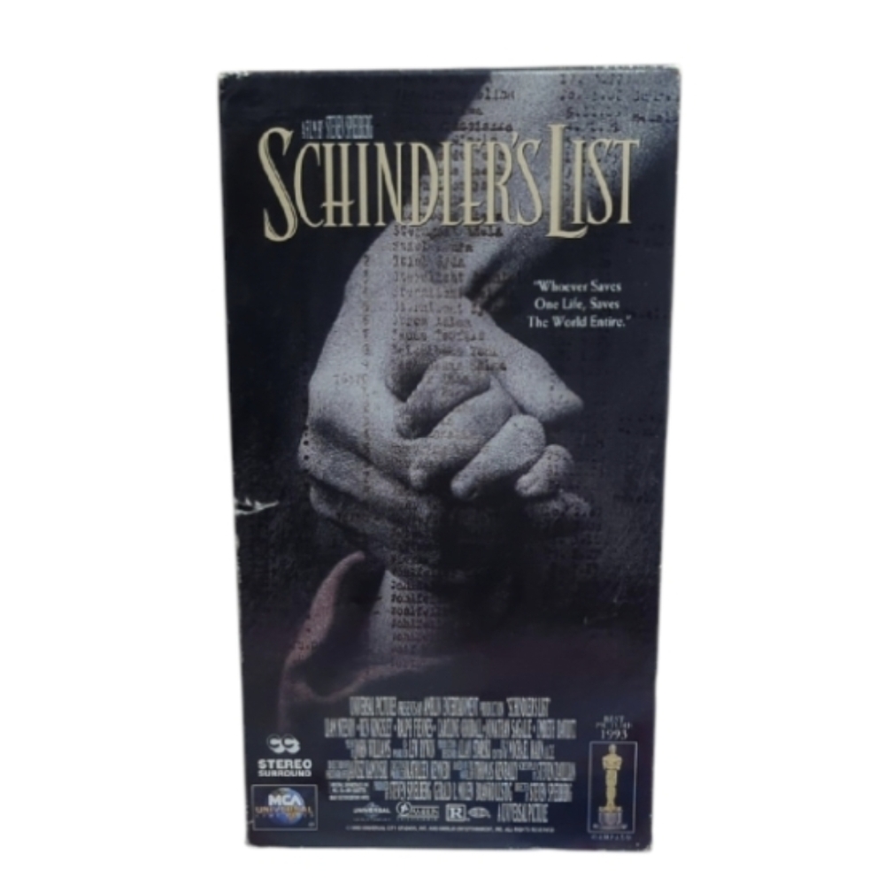 Schindler’s List VHS Tape – War/Drama Classic (1993)